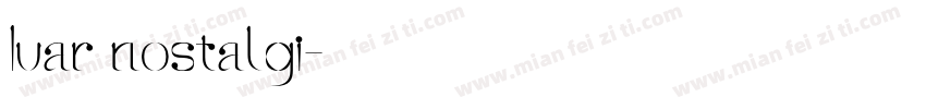 Ivar nostalgi字体转换